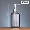 Colored Glass Press-Type Refillable Bottle for Lotion, Hand Soap, Shampoo, or Shower Gel