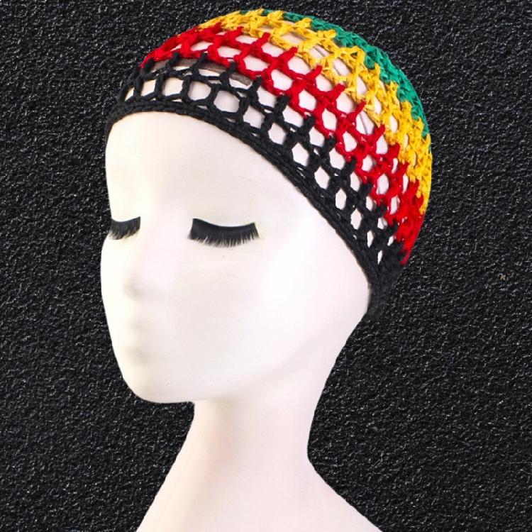Reggae Pullover Hat Handwoven Hat with Handwoven Hair Net for Photo Pros