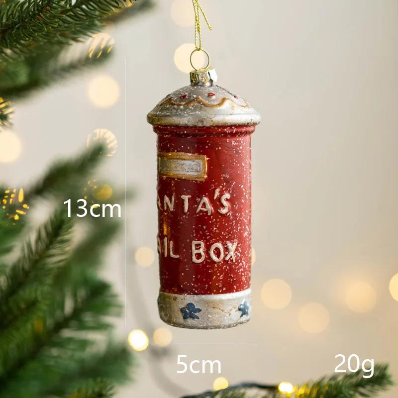Christmas Colored Shaped Ball Christmas Tree Decorative Pendant Christmas Gift Bag Car House Snowman Garland Pendant