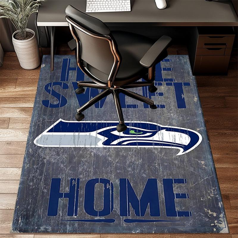 Seattle Seahawks Logo Rug Game Carpet, Floor Mat for Bedroom Living Room Entryway Rug, Home Decor Idea Gift for Christmas Birthday