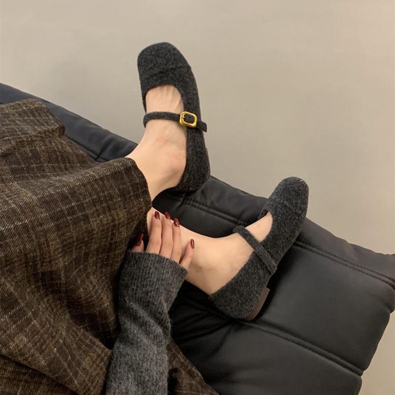 Fashion Comemore Women Fur Mary Jane Shoes Fashion Shallow Soft Sole Shoes 2025 Spring Autumn Ladies Comfort Outdoor Lazy Flats Loafers