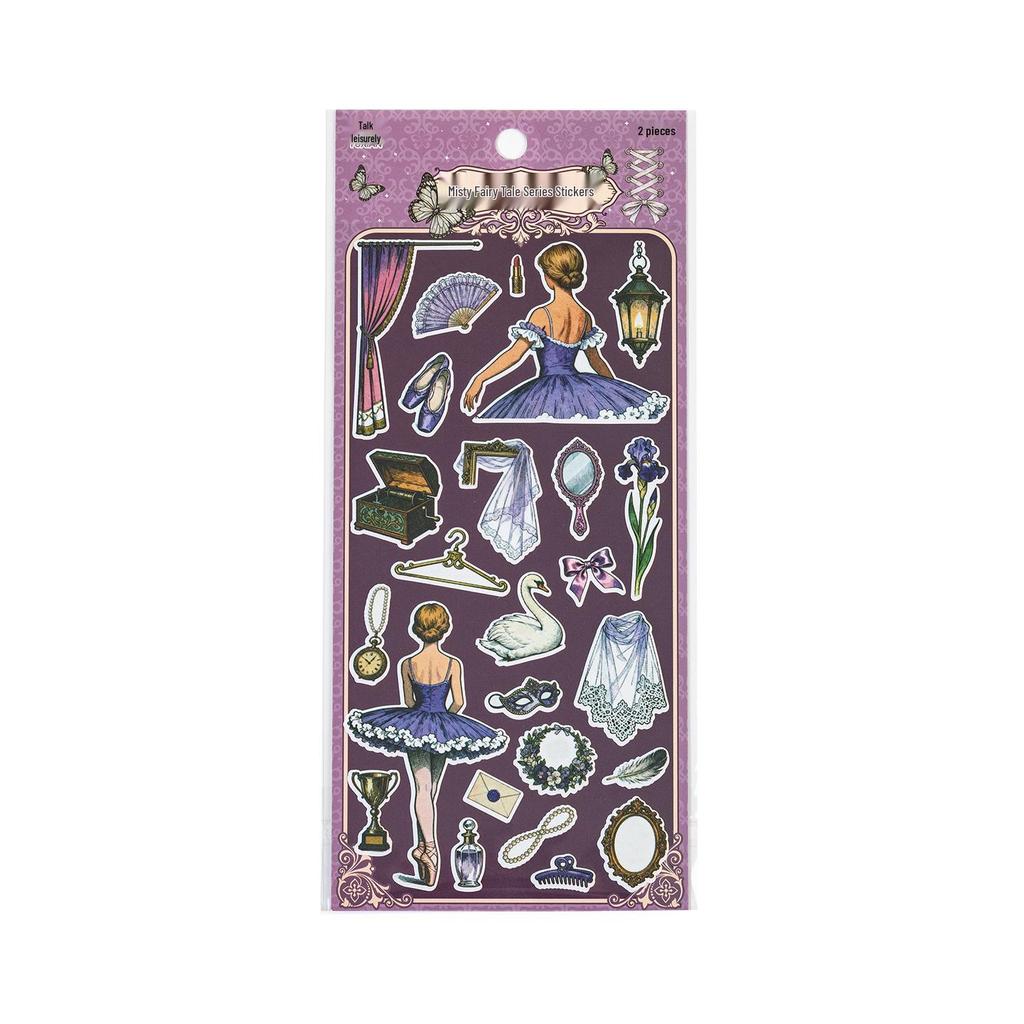 Yuxian Misty Fairytale European Retro Stickers for DIY Cards, Journals, and Collage Decoration