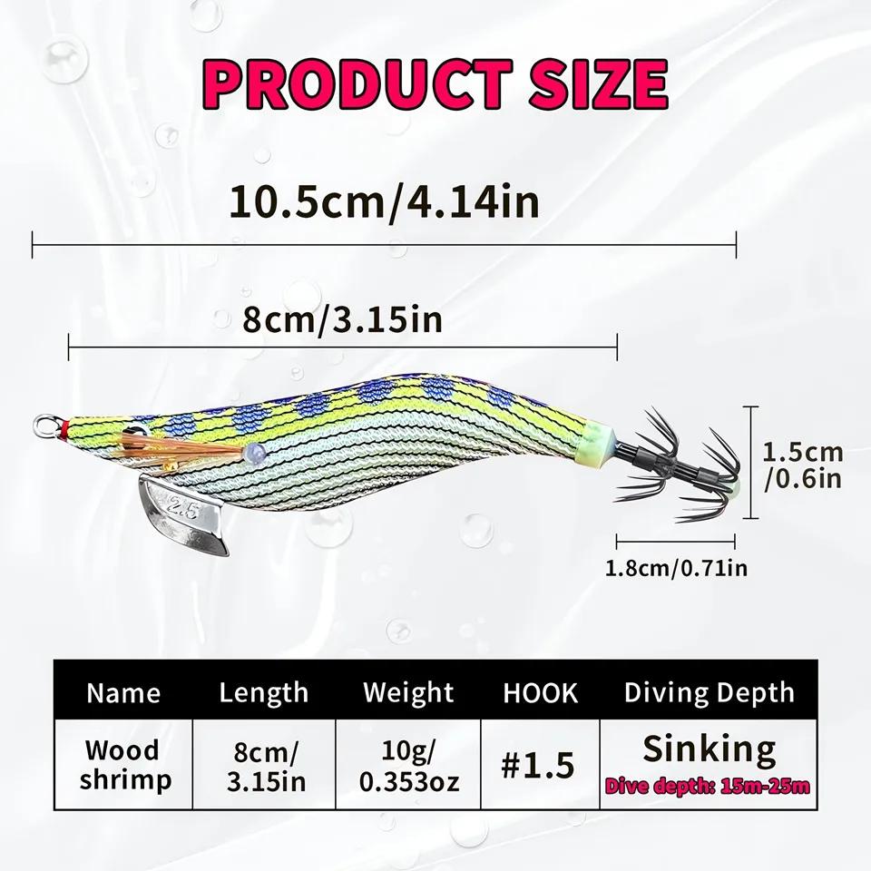 Artificial Hard Bait Luminous Squid Jig Sea Fishing Lure Octopus 3.5#3.0 # 2.5 # Japan Fishing Tackle
