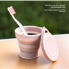 Tazza Pieghevole Resistente al Calore Tazza Portatile per Bevande Tazze d'Acqua in Gomma Viaggio Campeggio Silicone Morbido