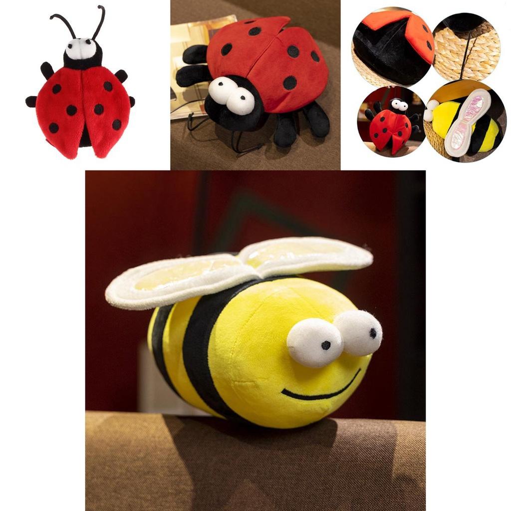 In Stock Cross-border New Arrival Insect Adventure Bee Ladybug Stuffed Animal Cartoon Flying Animal Plush Toy Gift