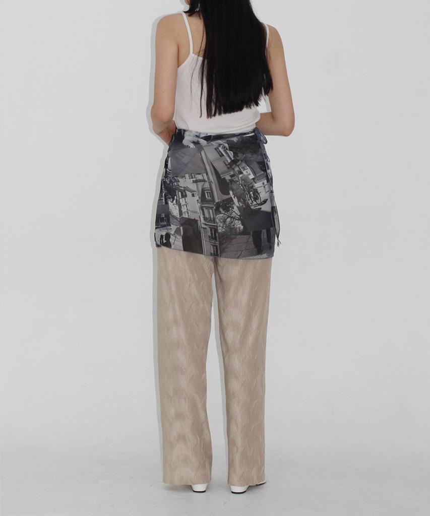Yulaikeuhom Chiffon Mini Layered Wrap Skirt