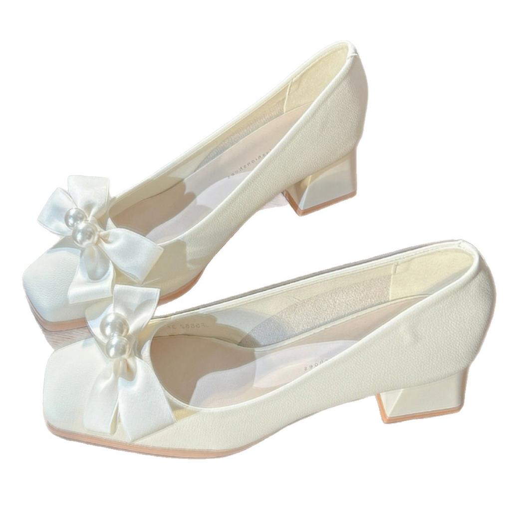 Casual Sandals Fairy Summer Fairy Wind French One-word with Empty Shoes Thick Heel Square Head High Heels 2025 New