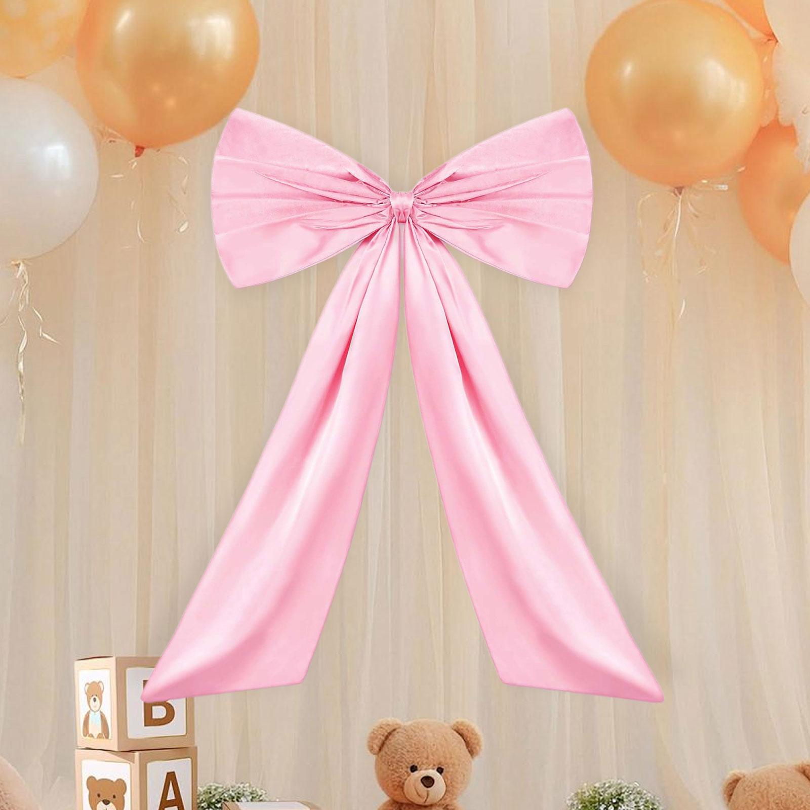 

Large Bow Decor Room Wall Decoration for Girl Women Ormanent Large Hanging Ribbon Tie Bow for Christmas Bridal Decoration рожевий