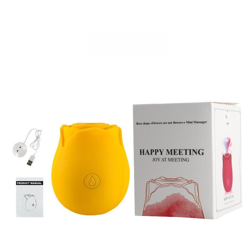Rose Vibrator Nipple Suction Self-pleasure Toy Women's Teasing Foreplay Adult Sex Toys