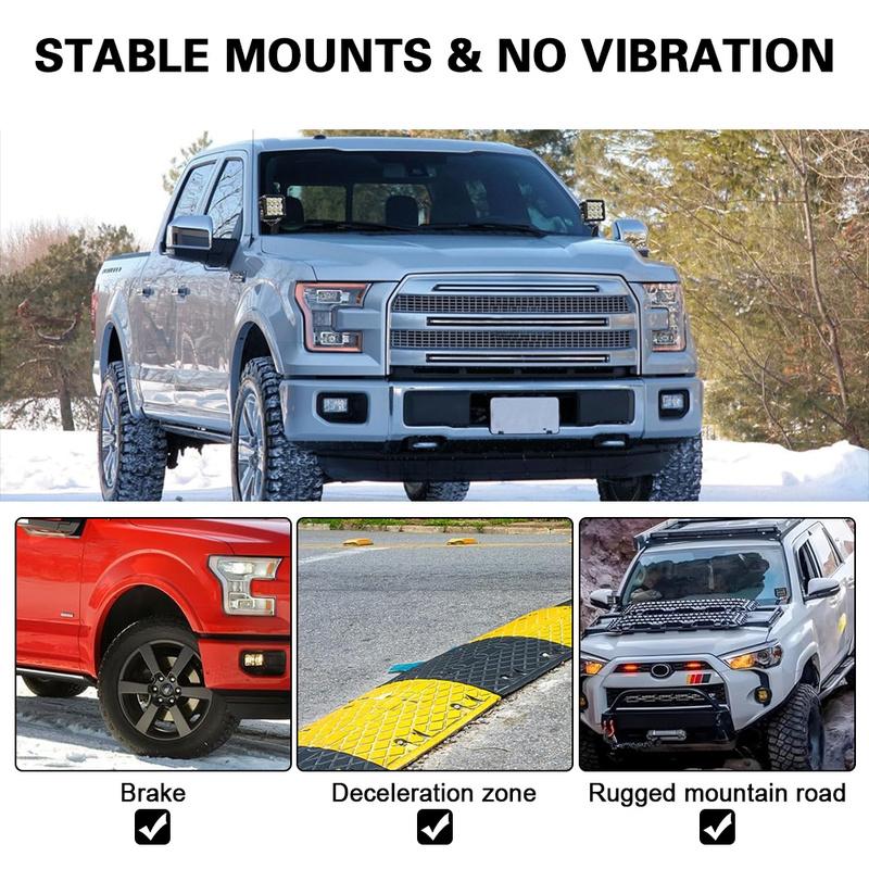 for Ford F150 2004-2014 Engine Hood Hinge Ditch Led Mount Brackets Work Light Bracket for Svt Ratpor 2010-2014