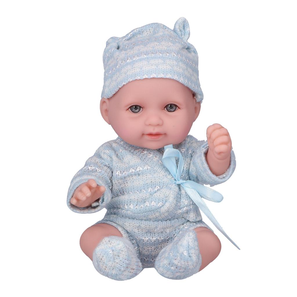 11 Inch Simulated Baby Doll Cute Lifelike Infant Doll with Clothes Toy Birthday GiftBlue