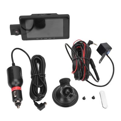 Dash Cam 4 Inch HD 1080P Intelligent Motion Detection Front and Rear Driving Video Recorder A6