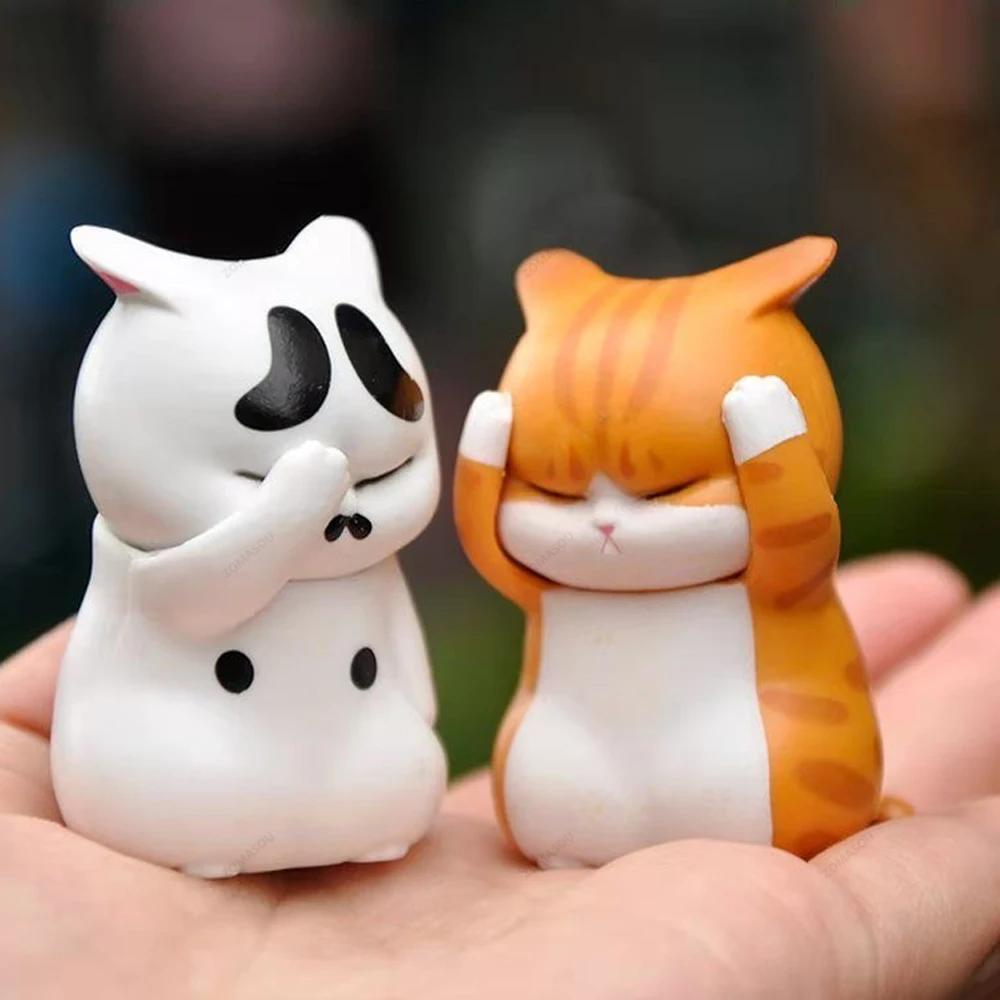 1/9 Kawaii Cat Doll Ornaments Figures Statue Mini Model Desktop Toys Gifts for Room Office Kids Car Home Decoration Accessories