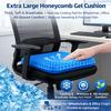 Extra Large Gel Honeycomb Seat Cushion - Thickened, Soft, Breathable, Non-Slip, Cooling Pad, Suitable for Wheelchairs, Office