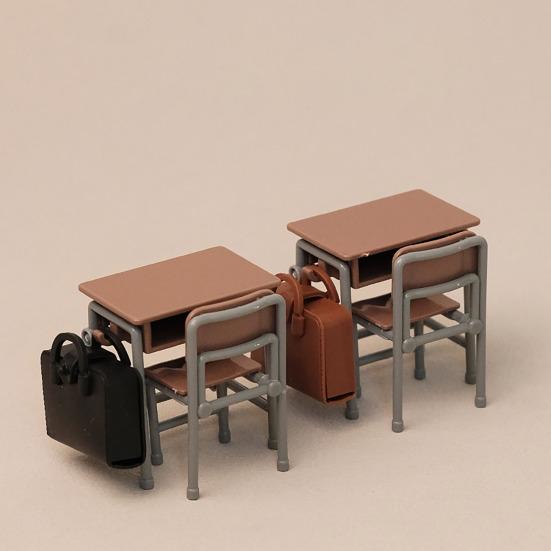 Doll House Ornament, Desk Chair School Bag Dollhouse Ornament, Realistic Doll House Accessories for Toddlers Pretend Play Toys