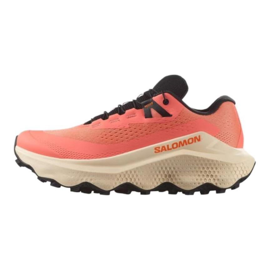 SALOMON Ultra Glide 3 Anti Slip Wear Resistant Low Top Running Shoes Women's Orange Beige Sneakers L47750000