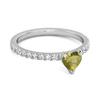 Peridot Pavé Band Ring - 925 Sterling SIlver