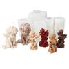 Silicone Candle Mold Aromatherapy Candle Mold 3D Angel Sculpture Plaster Epoxy Mold for DIY Soap Candle Making Supplies
