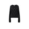 Blacknini Yin Huafu/"Pearl Shirt" Herbalife Fleece Rhombus Hollow Round neck sweater Pullover Knit