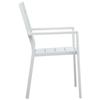 Chaise de jardin - VIDAXL - 4 pcs - Blanc - PEHD - Aspect bois massif - Durable