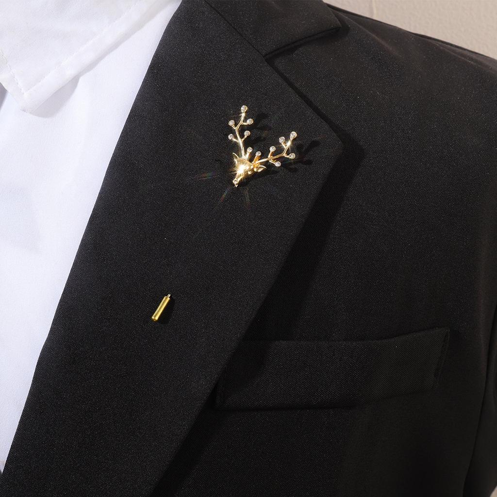 1pc Retro Personality Men's Brooch Suit Jacket Accessories Corsage Pin Insert Brooch Jewelry One-line Brooch