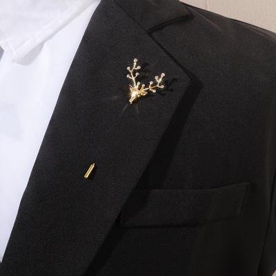 1 Stück Retro-Herrenbrosche, persönliches Accessoire für Anzugjacken, Korsagennadel, Einsteckbrosche, Schmuck, einzeilige Brosche