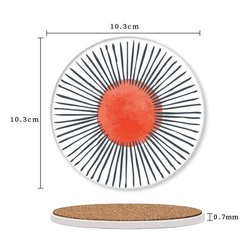 6Pcs/Set Coasters Heat Resistant Non-Slip Drink Cafe Decoration 2D Flat Coasters Anti-Scalding Insulation Pads