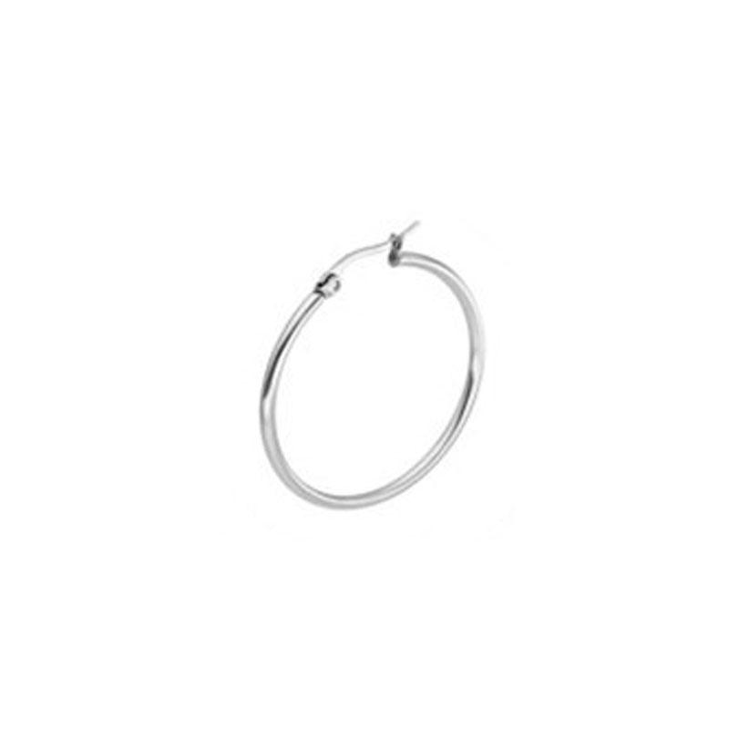 Fashion Big Smooth Circle Hoop Earrings for Women 10-75mm Stainless Steel Round Statement Earrings Party Girl Gift Jewelry