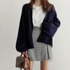 Women's Knitted Cardigan Loose Short Knit Sweater Cardigan Sweater Jacket