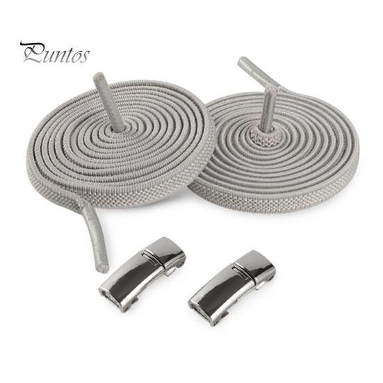 

2 шт., магнитные шнурки с металлической пряжкой и 2 эластичными шнурками, кроссовки для ленивых детей и взрослых, спортивная обувь без завязок, шнурки с быстрой пряжкой, аксессуары для обуви