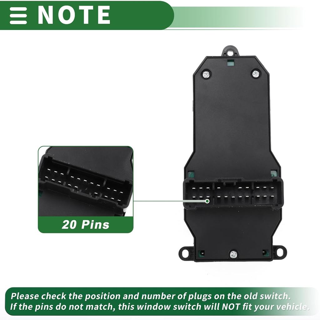 Motoforti Power Window Switch Window Control Switch for Honda CR-V 2002-2006 No.35750S9A305/35750S9AC01ZA Black
