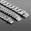 European & American Hot-Selling 32mm Thick Cuban Chain Bracelet Set - Bold Gold Titanium Steel Design