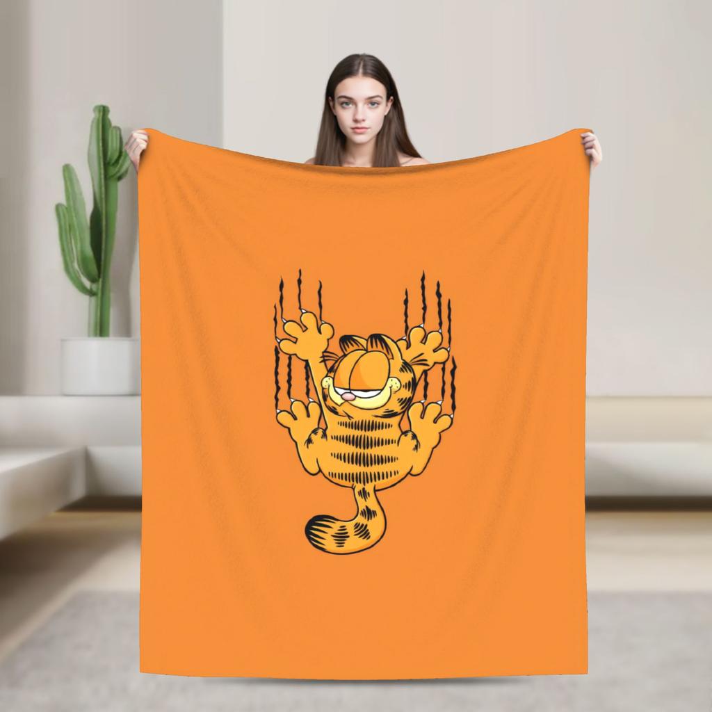 G-Garfields Blanket Soft Novelty Plush Throw Blanket For Children Living Room Flannel Bedspread Bed Cover