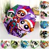 1PC The Powerpuff Girls Umbrella Portable Folding Umbrella Iron Frame Hole Bone Structure Outdoor Home Umbrella A1