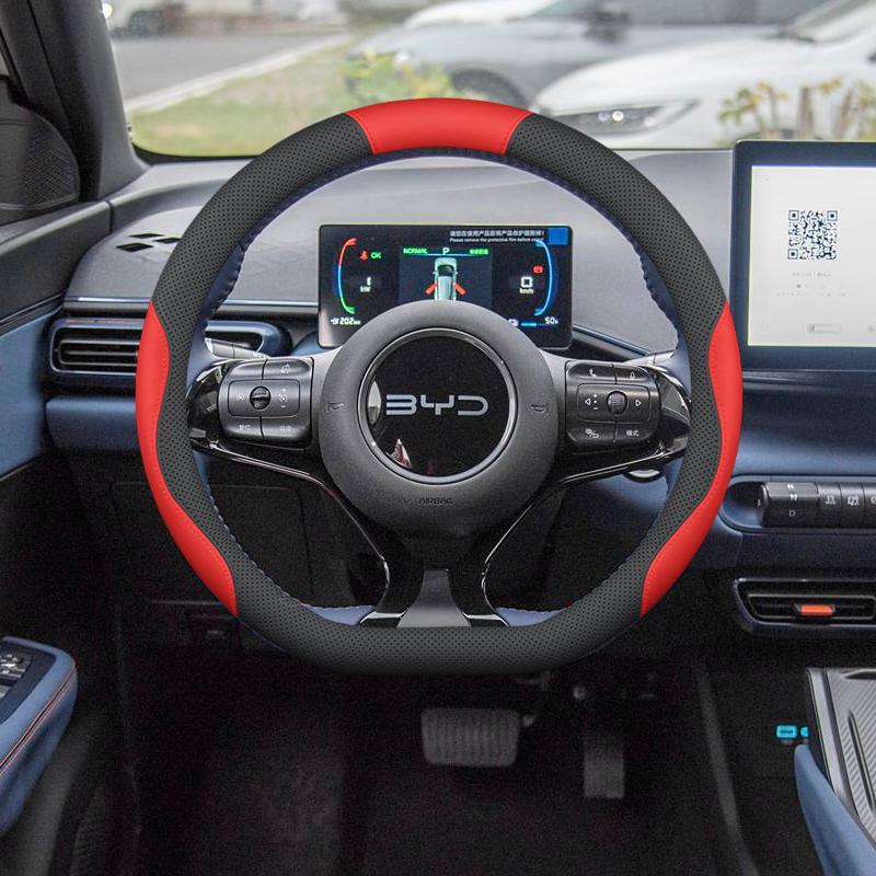 Steering Wheel Cover for BYD Dolphin, Seagull, Seal 06, Sea Lion 0507, Destroyer E3-e9, D1