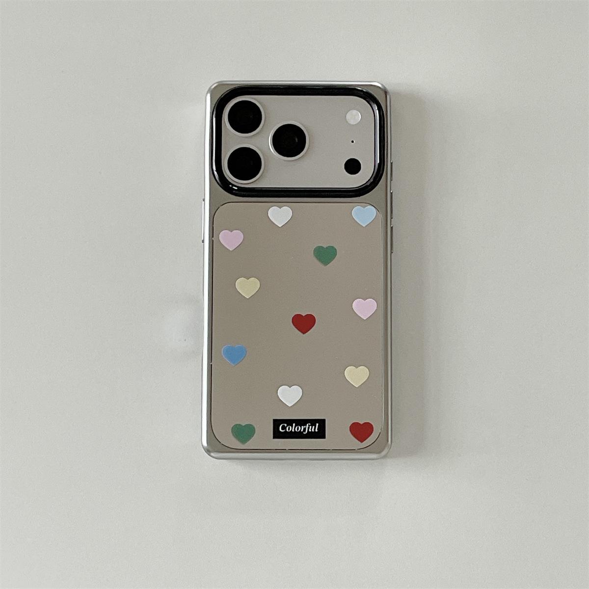 Electroplated Square Mirror iPhone 15 Pro Max Anti-fall Case 16