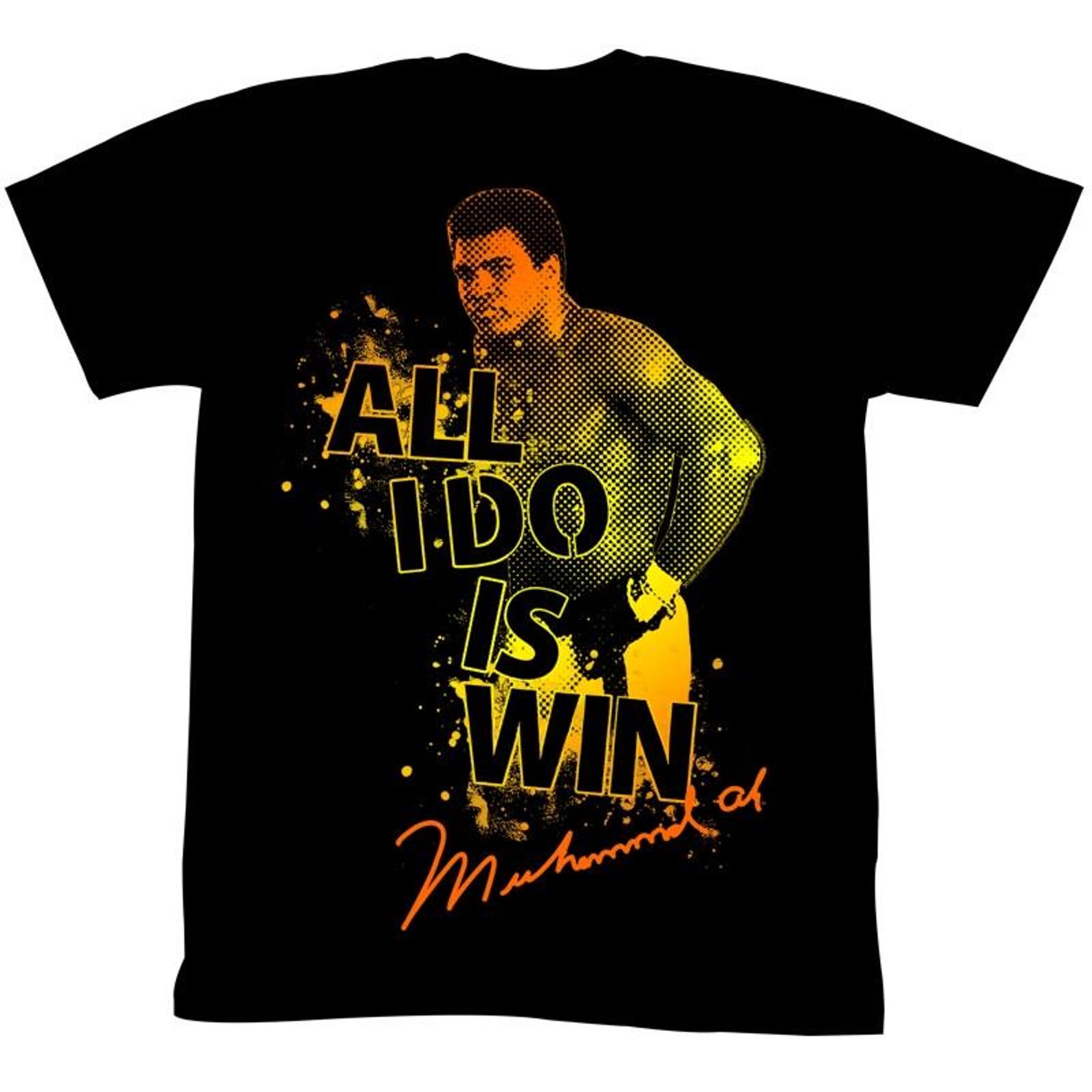 Muhammad Ali Boom Boom Pow Black Adult T-Shirt 4XL
