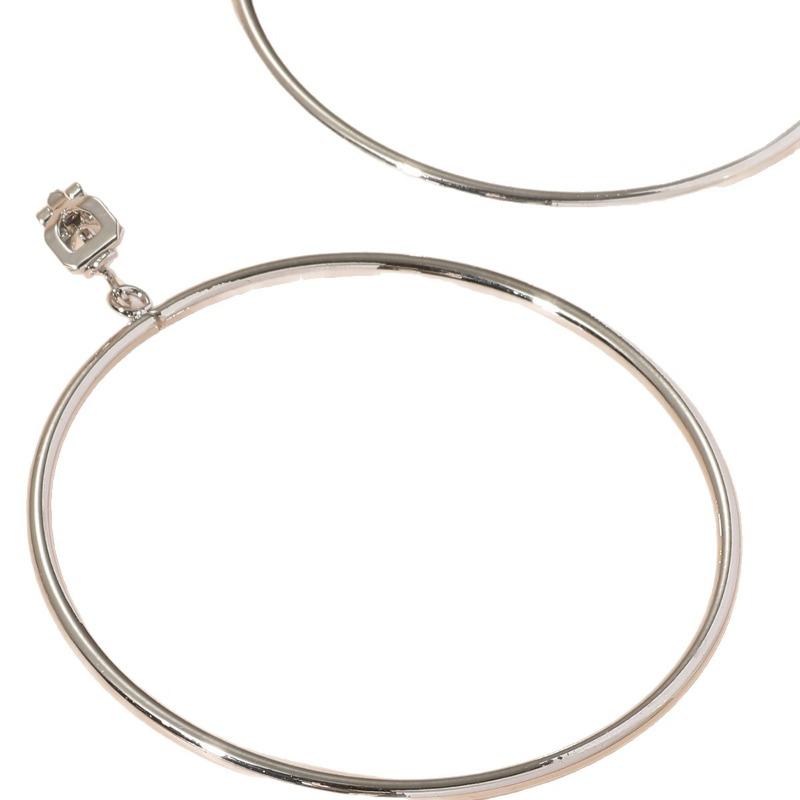 Oversized Round Hoop Clip On Earrings for Women, Elegant Sophisticated European Style Statement Jewelry