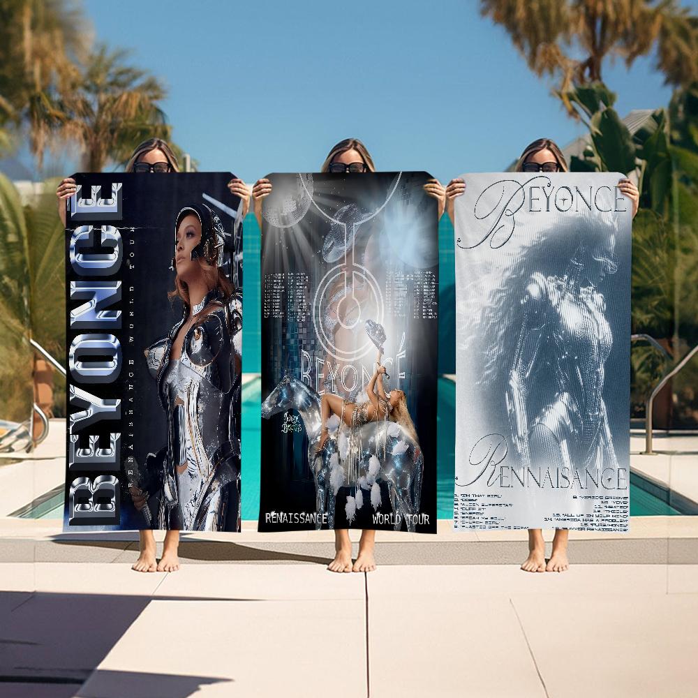 Beyonce Super Singer Microfiber Printed Beach Towel Mountain Climbing Yoga Beach Swimming Running Absorbent Soft Towel