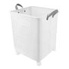 Foldable Laundry Basket with 4 Wheels Space Saving Portable Storage Hamper for Clothing Toys Home Sundries