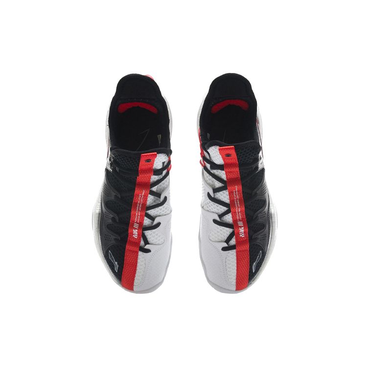 Li Ning Battle Axe III Shock Absorbing Non-Slip Wear-Resistant Breathable Lightweight Low-Top Badminton Shoes Unisex Shoes Black White AYAR025-2