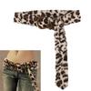 Wide Belt for Daily Wear Furry Leopard Pattern Patchworked Waist Belt Punk Waistband Cool Girl Women Clothing Accessories