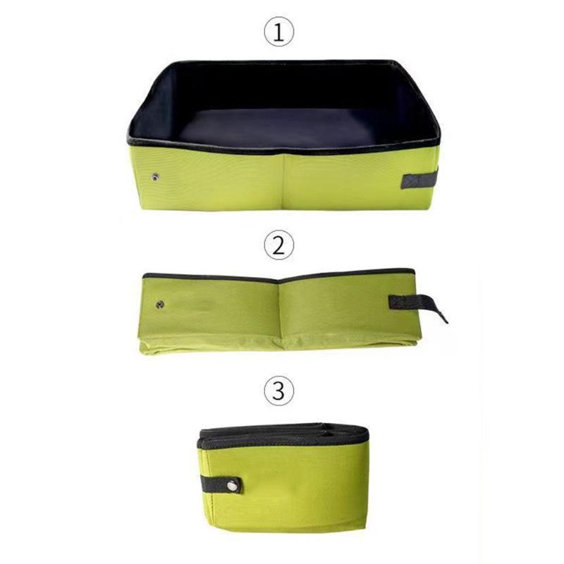 Foldable Cat Litter Box Made of Oxford Cloth, Portable Cat Toilet for Outdoor Use, Large Waterproof Cat Litter Box for Vehicles.