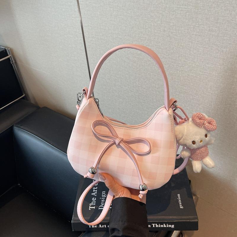 High-End Nischentasche Damen neue Mode Umhängetasche Schleife tragbare Knödeltasche