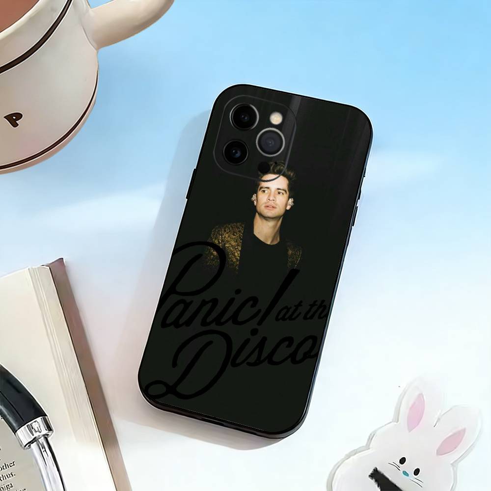 P-Panic! At The Disco Phone Case For iPhone 17, 16,15,14,13,12,11 Plus,Pro Max, Others Soft Black Cover