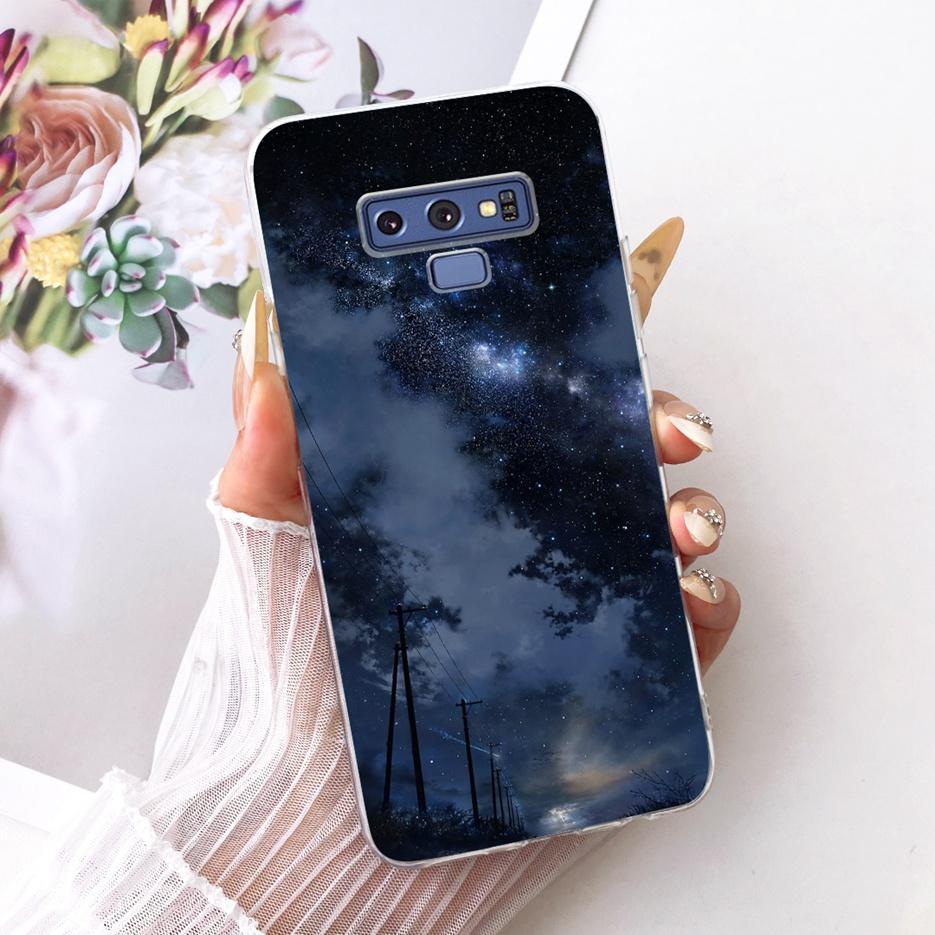 For Samsung Galaxy Note 9 Case SM-N960F Luxury Flower Butterfly Painted Cover Soft Slim Phone Case For Samsung Note 9 Note9 Bags