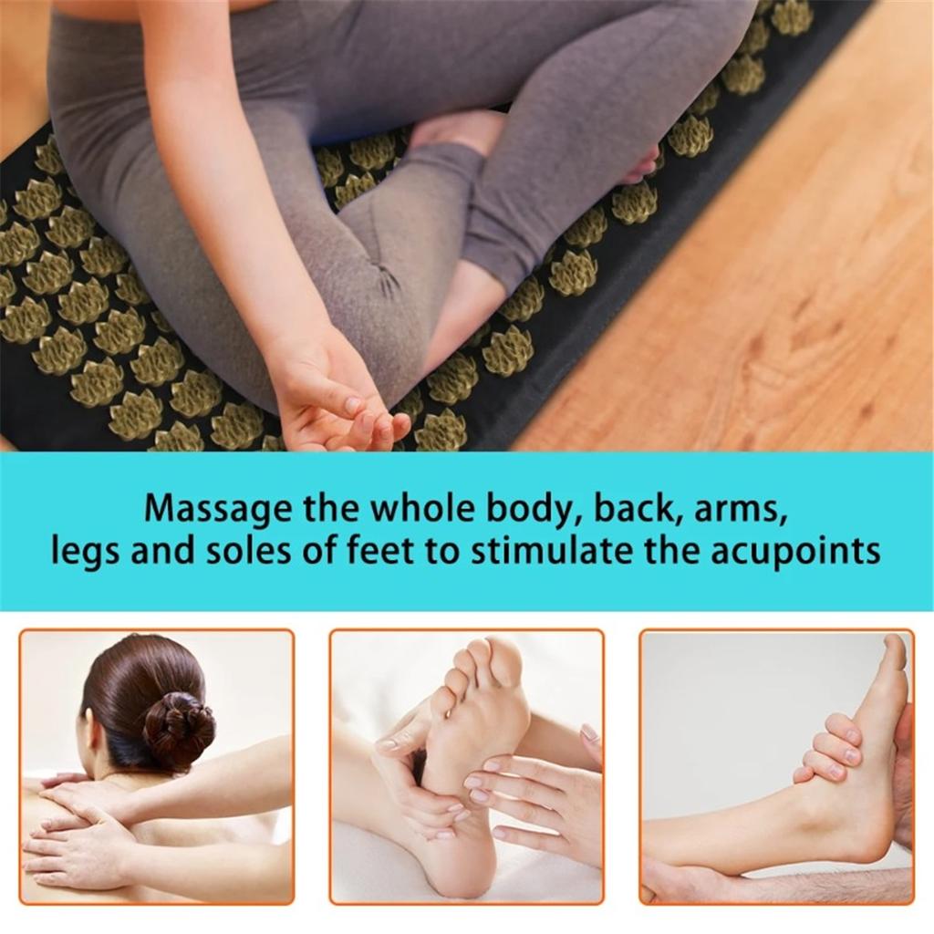 Lotus acupoint massage, Lotus spinal cushion, Yoga pillow, Foot cushion, Back and shoulder massage, Relaxation and leisure, Sand base cushion, Gift