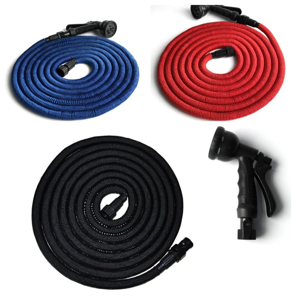 25ft-100ft Expandable Garden Hose Set With High Pressure Water Gun For Gardening And Car Washing