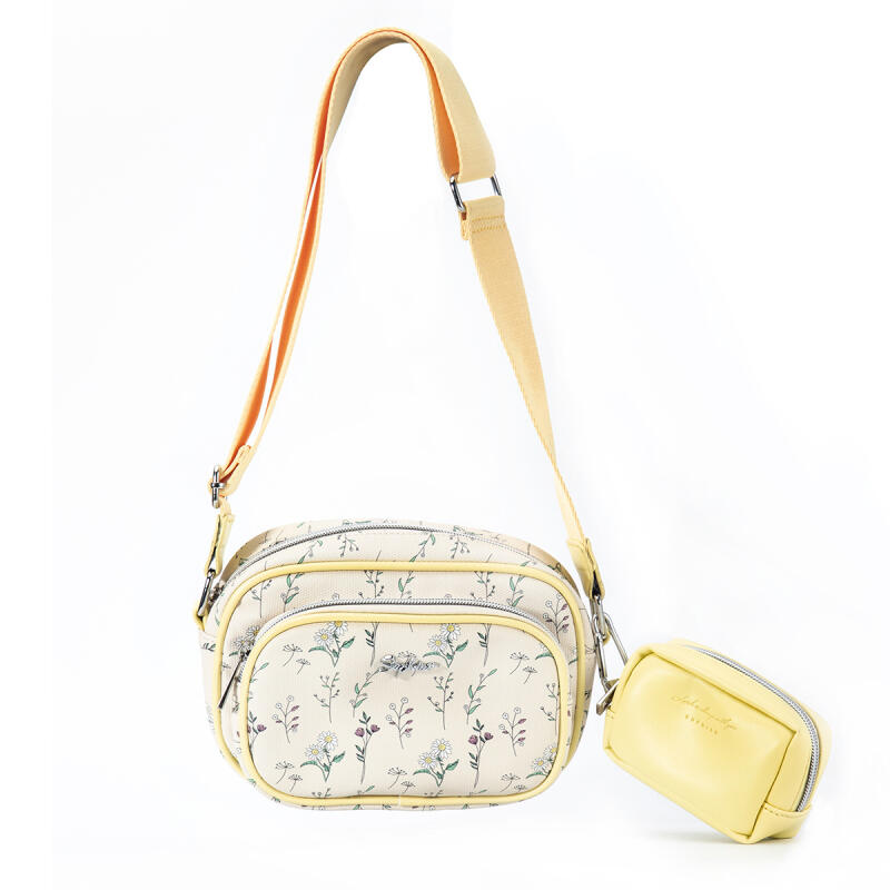 High Quality PU Leather Women's Handbags Purse Ladies Flower Printing Small Shoulder Bags Multifunctional Commuter Crossbody Bag