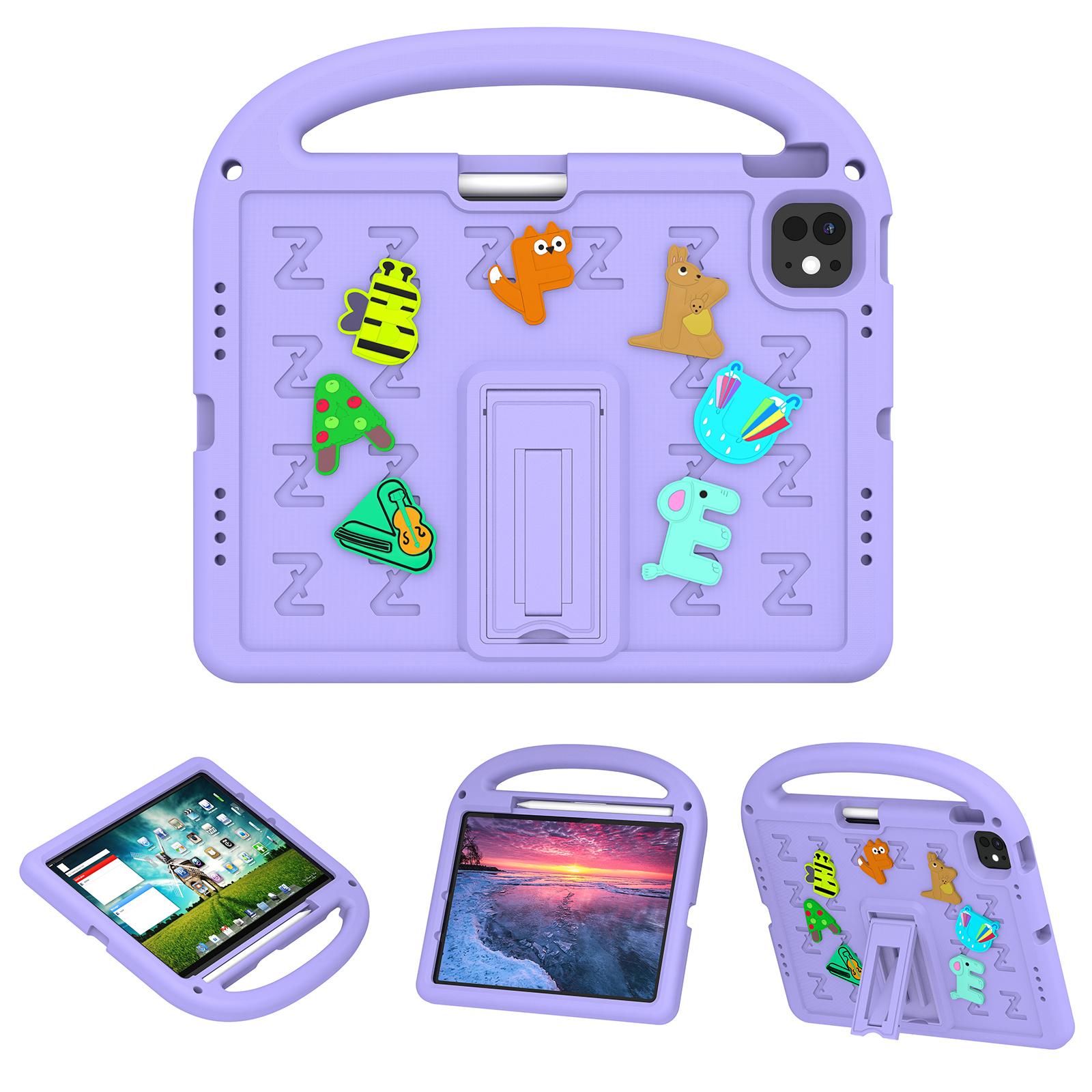 Для iPad Эйр 11 (2025)/(2024)/iPad Про 11 (2024) Чехол-подставка EVA+PC Защитная крышка для планшета Purple